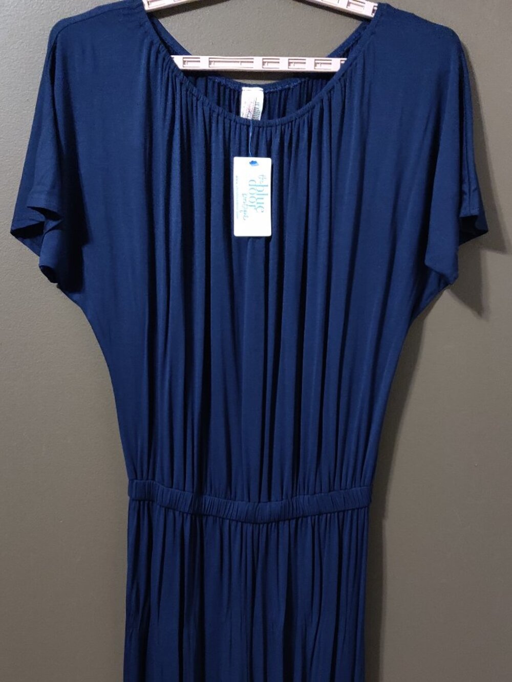 The Blue Door Navy Blue Viscose Pull On Jumpsuit Medium New With Tags